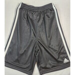 Adidas Boys' Active Mesh black with 3 white side stripes Shorts, size‎ 7X